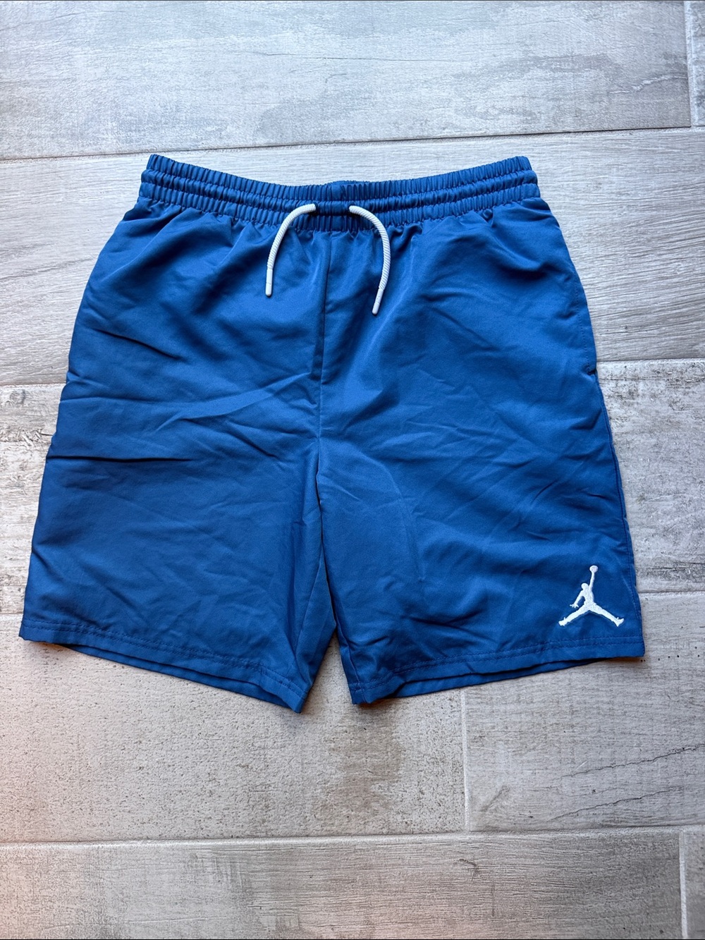 Jordan Blue Athletic Shorts with White Jumpman